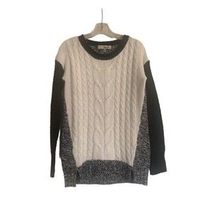 Im in Love with Derek Womens Knit Sweater Black White Contrast Size Small